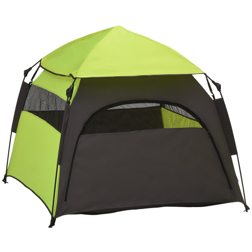 Foldable Dog Cat Tent with Waterproof Oxford Cloth & Carry Bag in Green