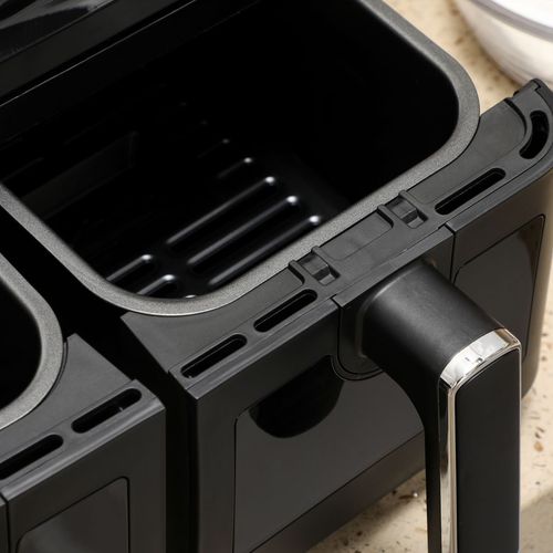 8L Dual Air Fryer Family Size with 2 Basket 8 Presets Cookbook Timer 2500W