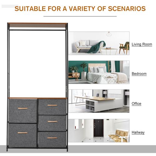 Freestanding Clothes Hanger Storage Unit