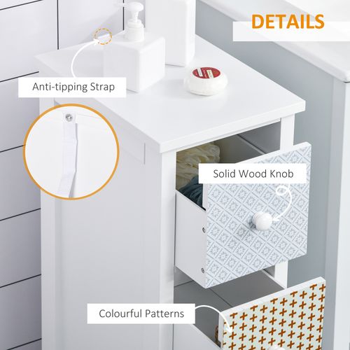 4 Drawer Storage Organiser Unit in White