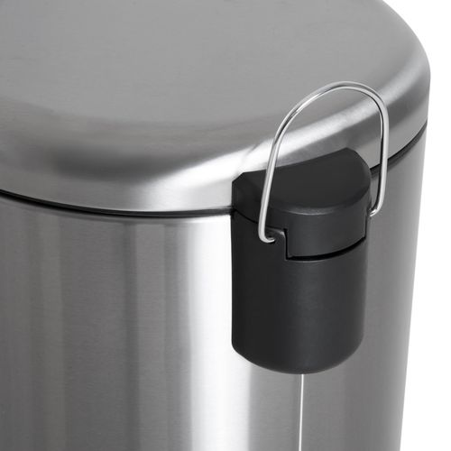 30L Pedal Bin - Black & Silver