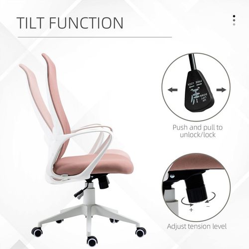 Vinsetto Adjustable Pink Office Chair