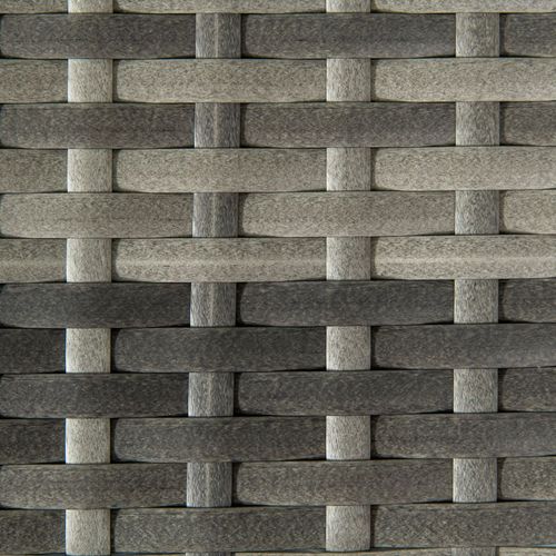 Outdoor Coffee Table Full Woven Table Top in Grey