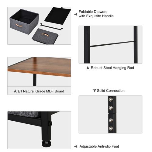 Freestanding Clothes Hanger Storage Unit