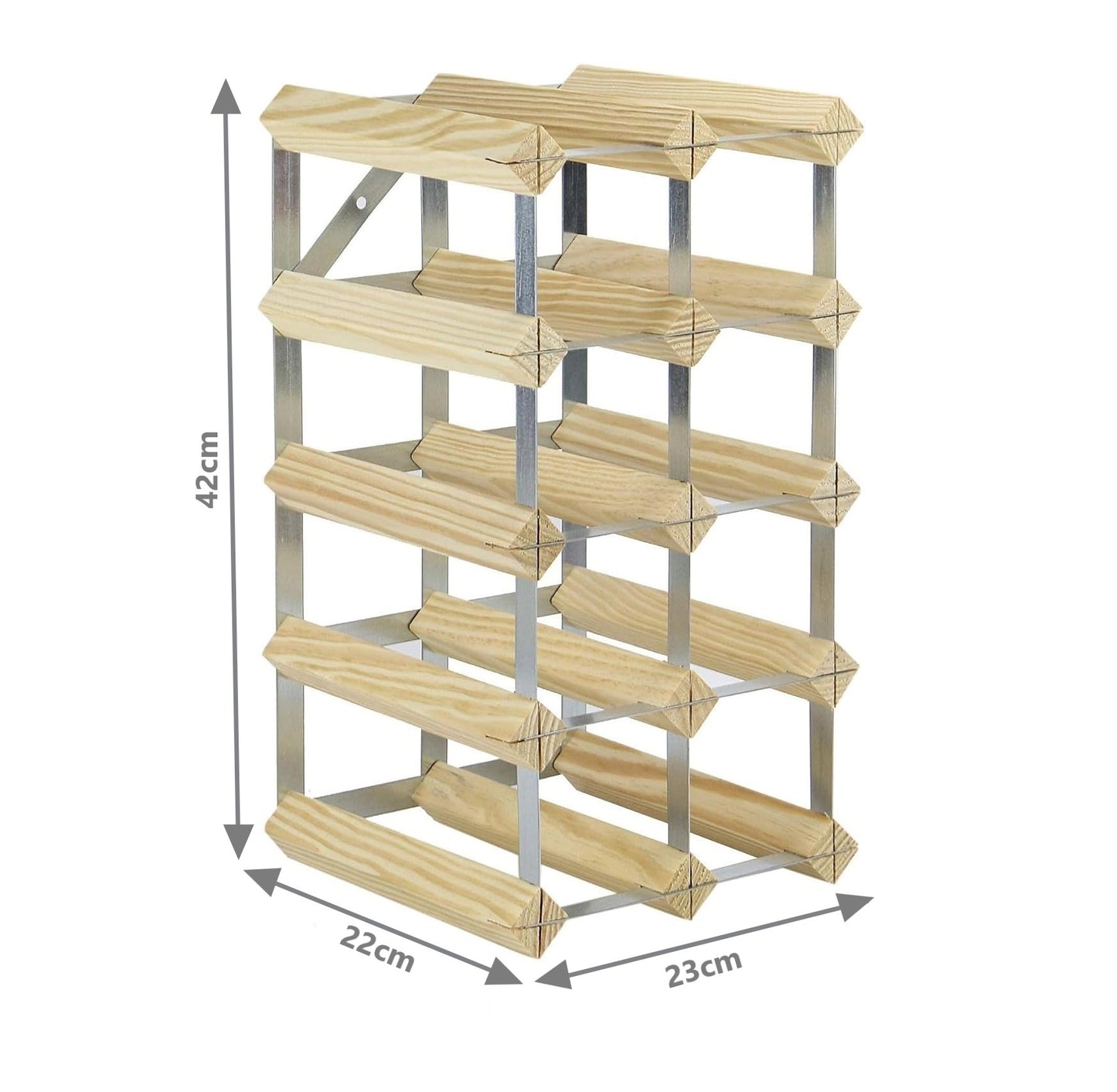 Metal & Wooden Wine Rack