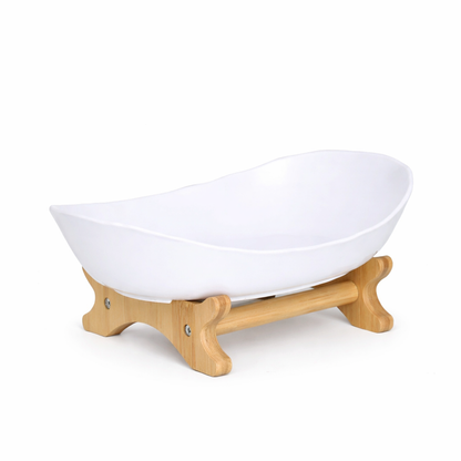 Bamboo 1-Tier Serving Platter Set - White