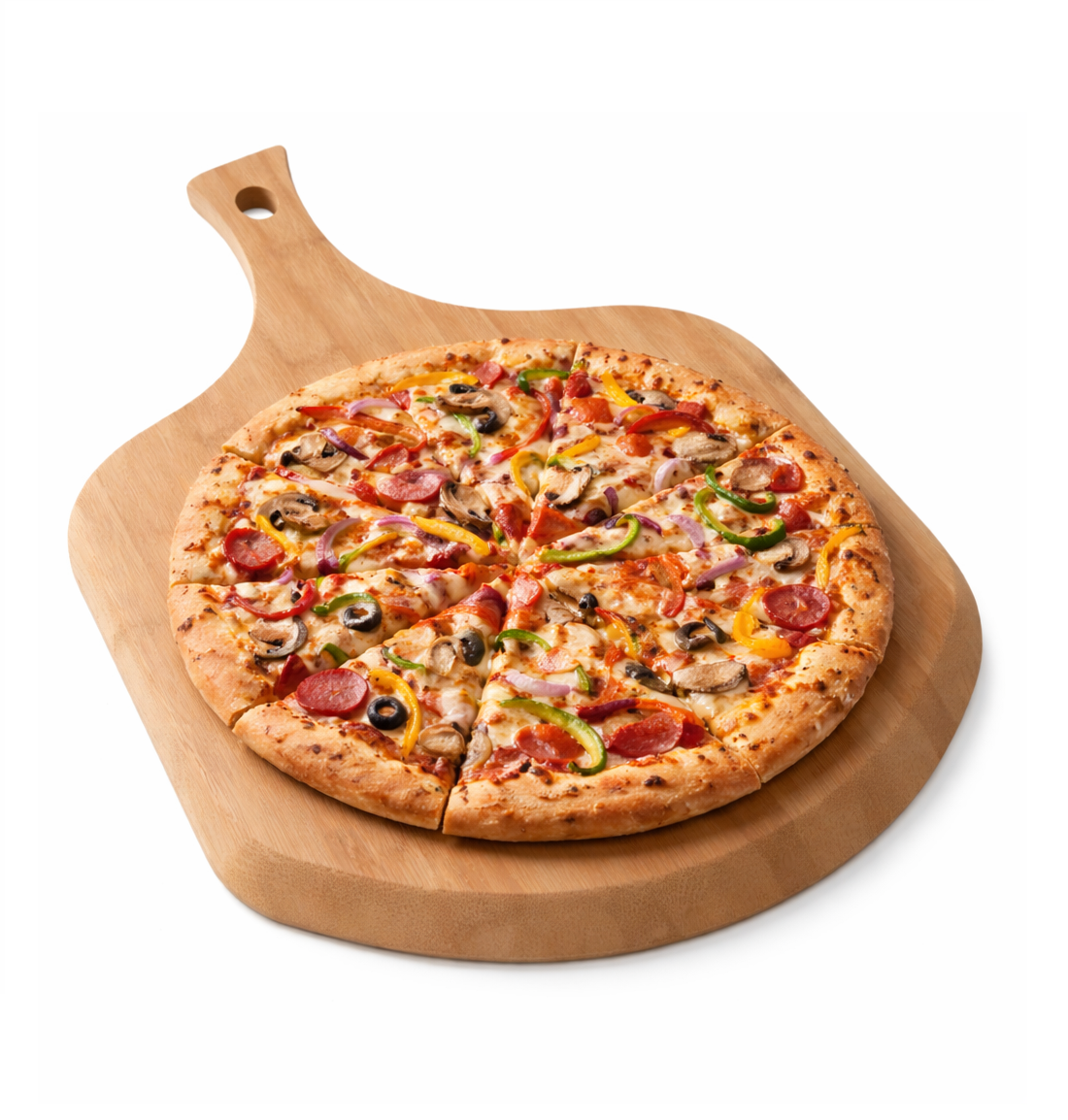 14" Bamboo Pizza Peel & Serving Board