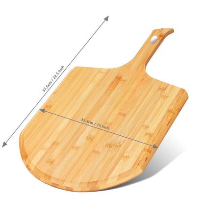 14" Bamboo Pizza Peel & Serving Board