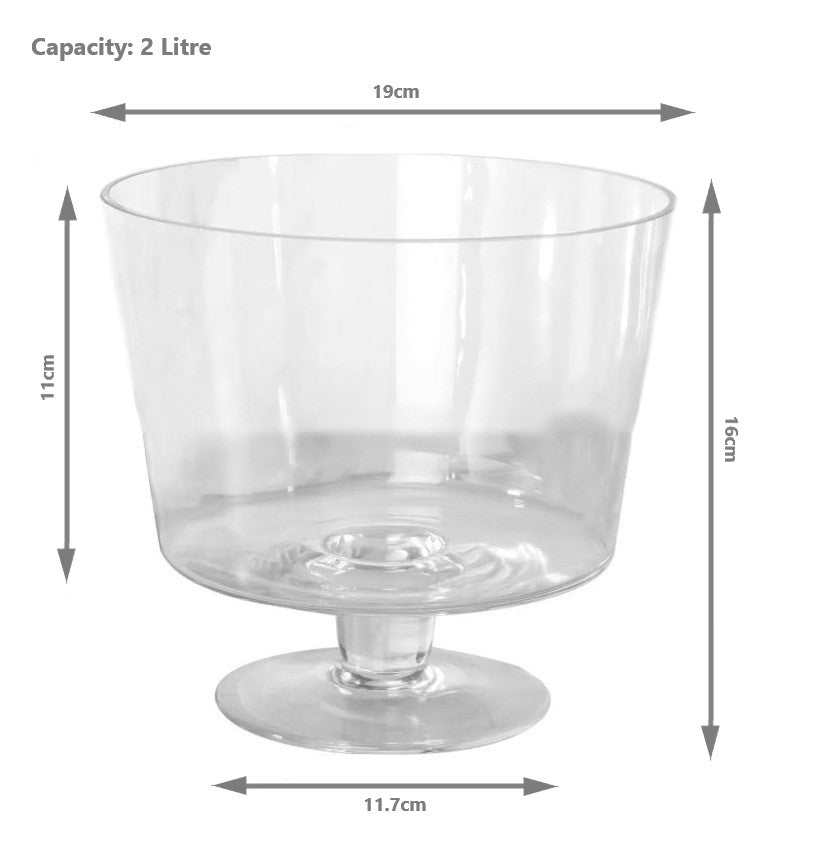 2L Glass Trifle Bowl