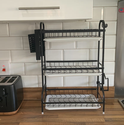 3-Tier Sink Dish Drainer Rack