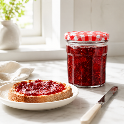 Wide Mouth Glass Jam Jars 324ml - Set of 12