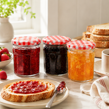 Wide Mouth Glass Jam Jars 324ml - Set of 12