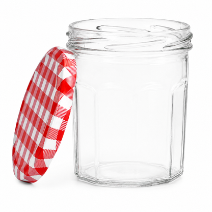 Wide Mouth Glass Jam Jars 324ml - Set of 12