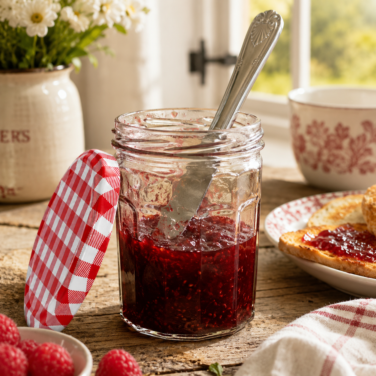 Wide Mouth Glass Jam Jars 324ml - Set of 12