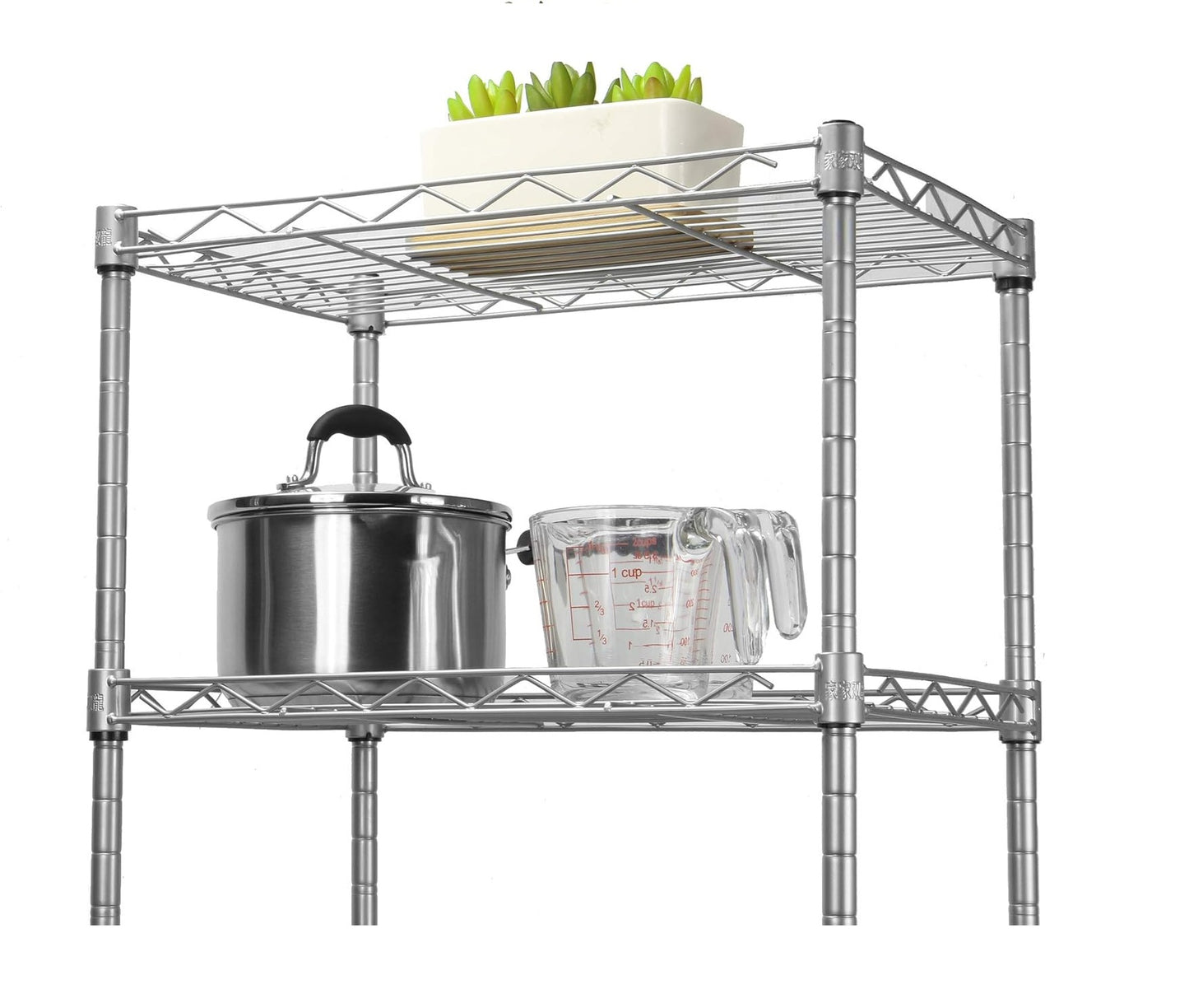 4 Tier Shelving Unit - Silver