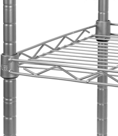 4 Tier Shelving Unit - Silver