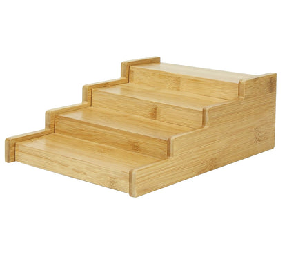 4-Tier Bamboo Extending Spice Rack