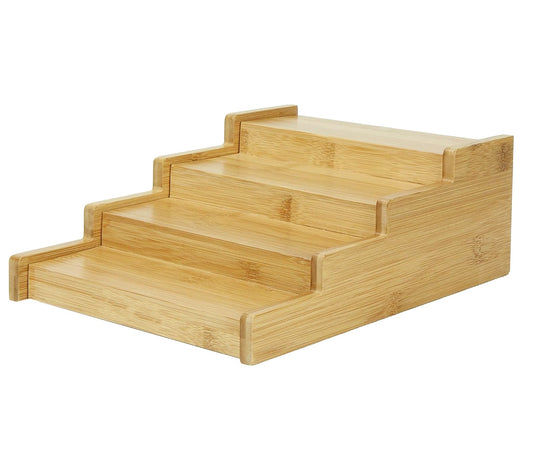4-Tier Bamboo Extending Spice Rack
