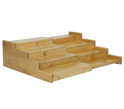 4-Tier Bamboo Extending Spice Rack