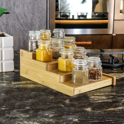 4-Tier Bamboo Extending Spice Rack