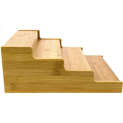 4-Tier Bamboo Extending Spice Rack