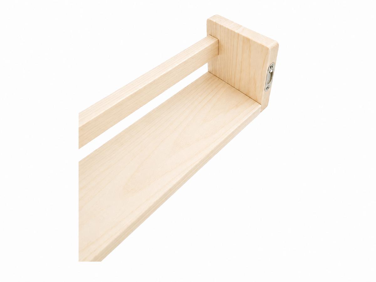 Nursery Floating Book Shelves Natural Wood 42cm - Set of 2