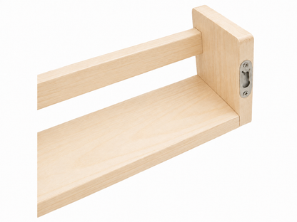 Nursery Floating Book Shelves Natural Wood 42cm - Set of 2