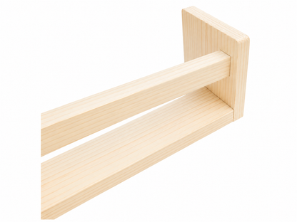 Nursery Floating Book Shelves Natural Wood 42cm - Set of 2