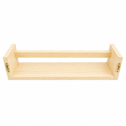 Nursery Floating Book Shelves Natural Wood 42cm - Set of 2