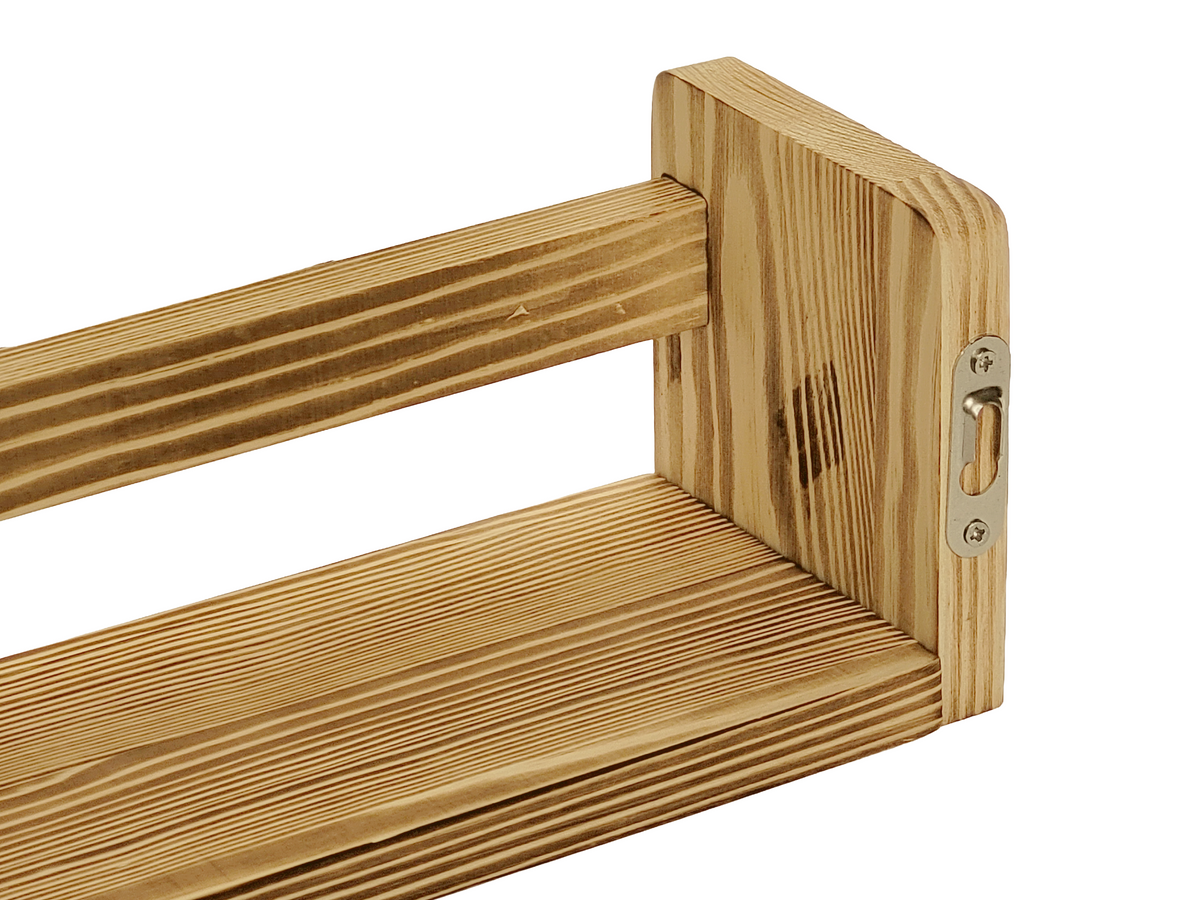 Nursery Floating Book Shelves Stained Wood 42cm - Set of 2