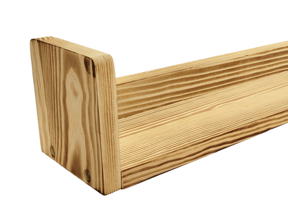 Nursery Floating Book Shelves Stained Wood 42cm - Set of 2