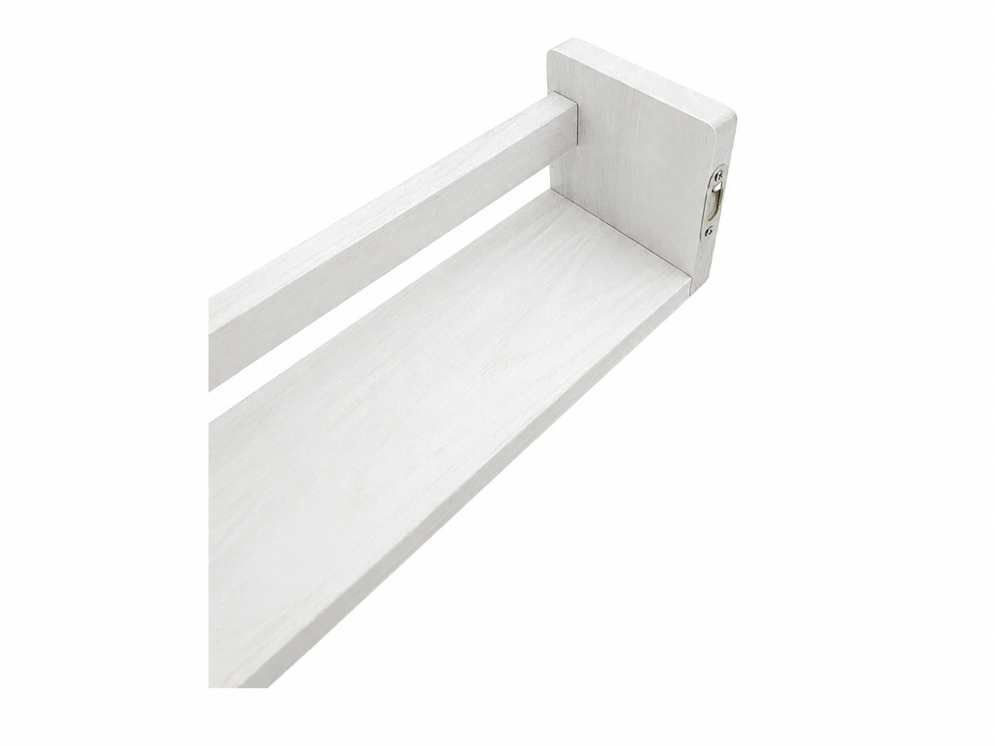 Nursery Floating Book Shelves White Wood 42cm - Set of 2