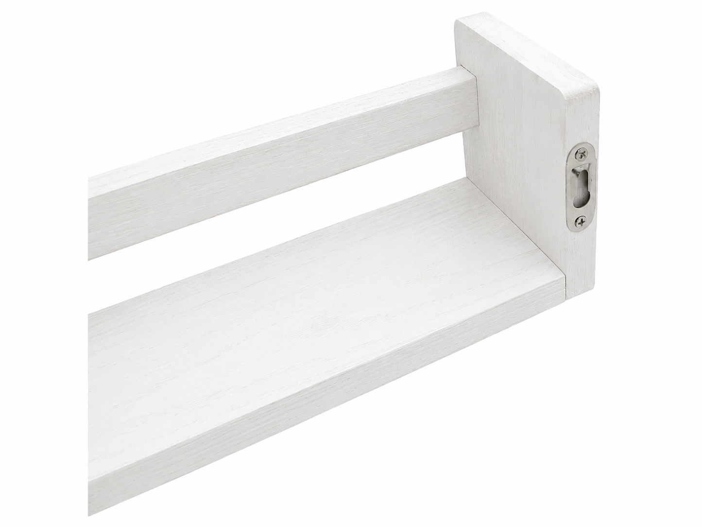 Nursery Floating Book Shelves White Wood 42cm - Set of 2