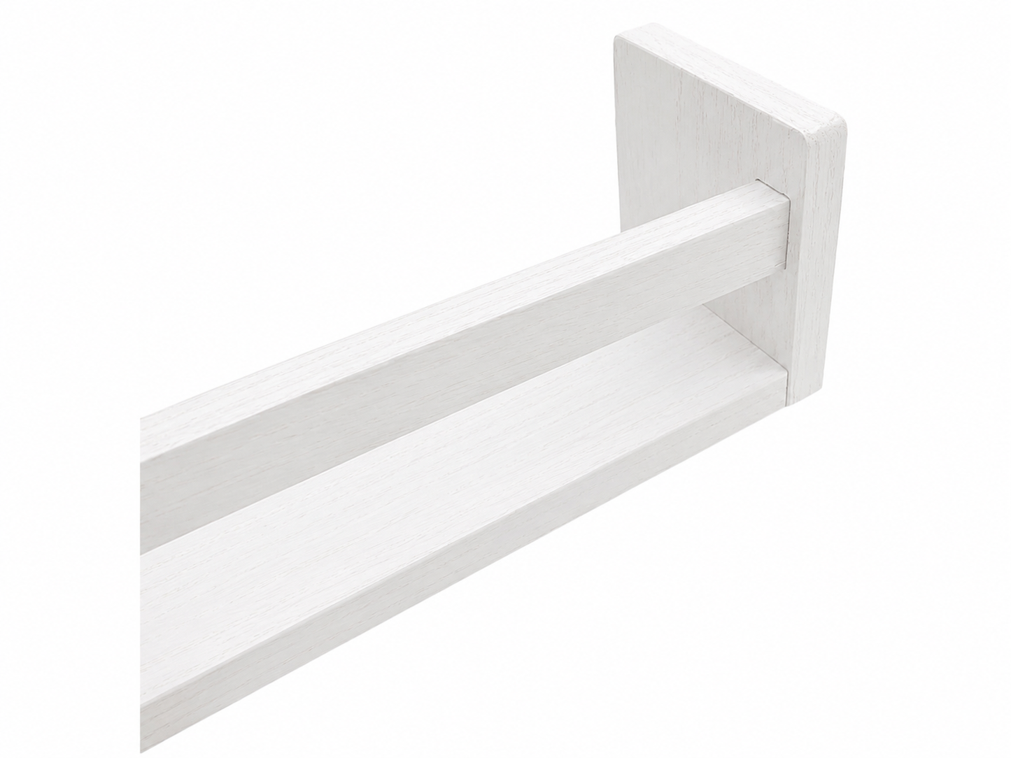 Nursery Floating Book Shelves White Wood 42cm - Set of 2