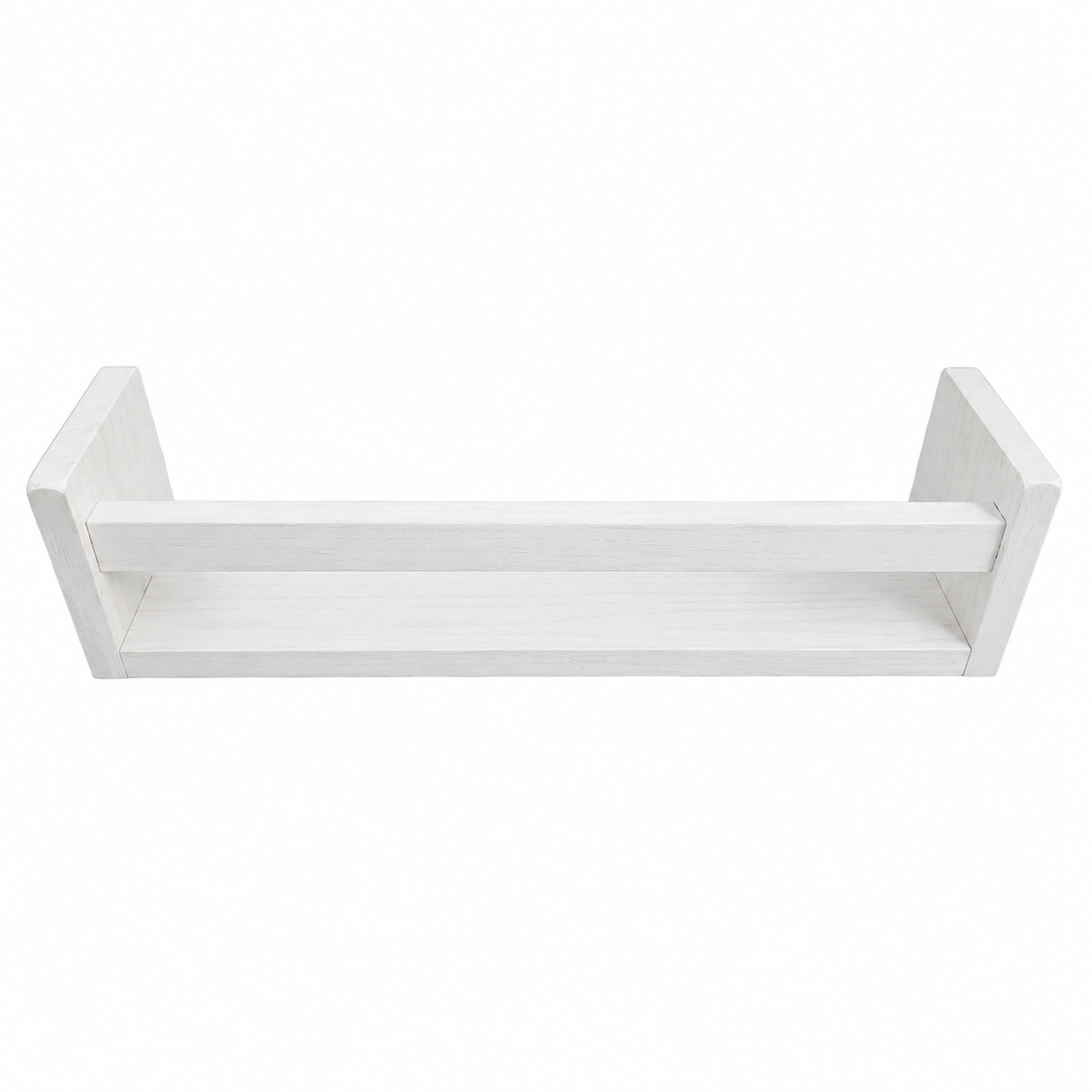 Nursery Floating Book Shelves White Wood 42cm - Set of 2