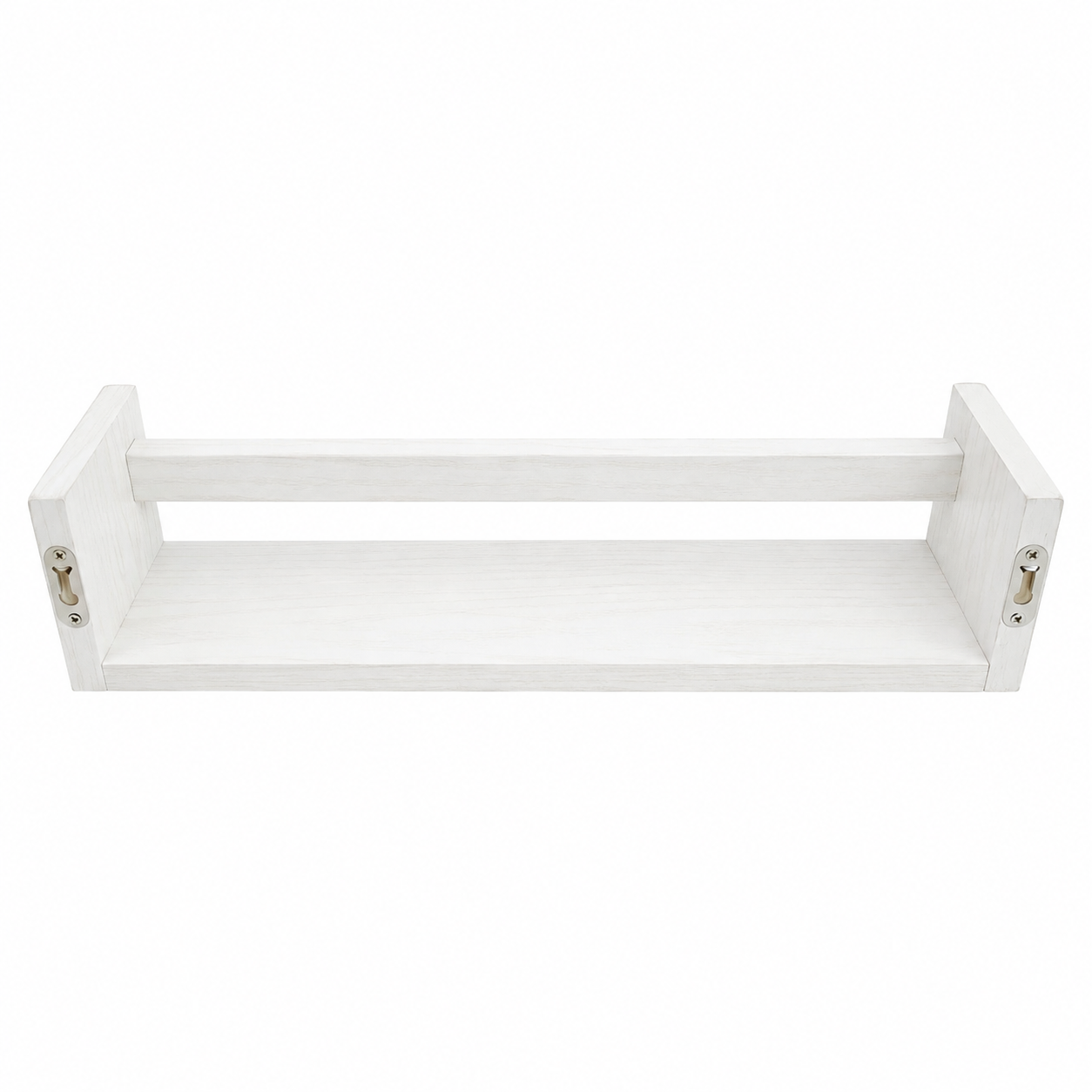 Nursery Floating Book Shelves White Wood 42cm - Set of 2