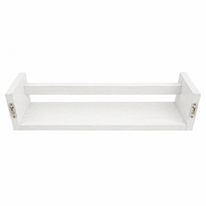 Nursery Floating Book Shelves White Wood 42cm - Set of 2