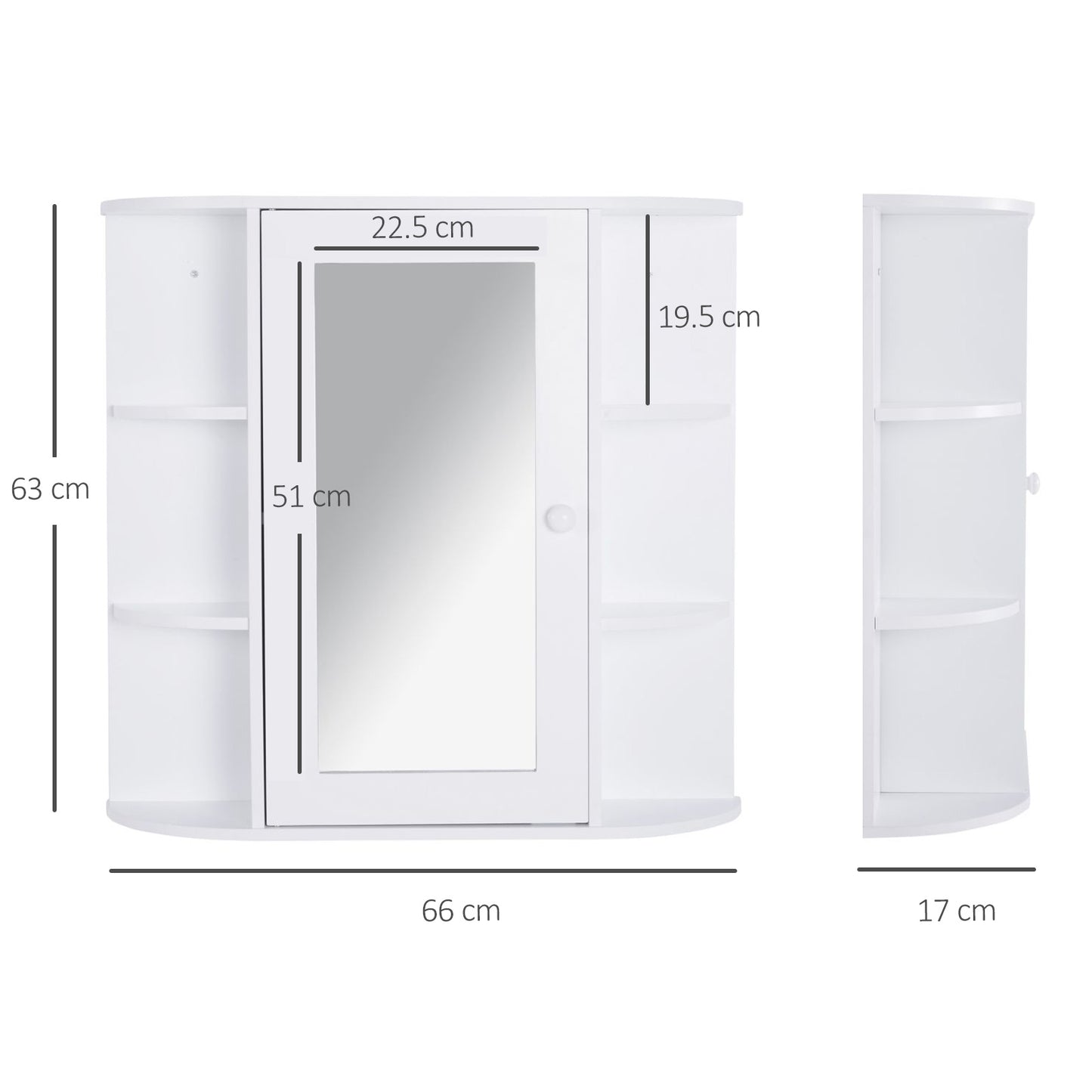 Wall Mounted Bathroom Cabinet w/ Mirror