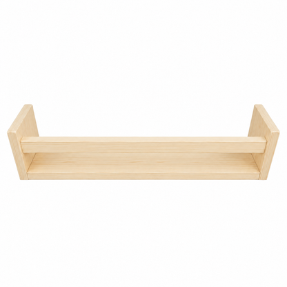 Nursery Floating Book Shelves Natural Wood 60cm - Set of 2