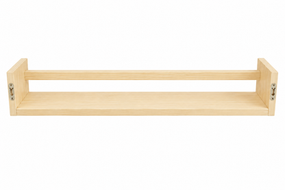 Nursery Floating Book Shelves Natural Wood 60cm - Set of 2