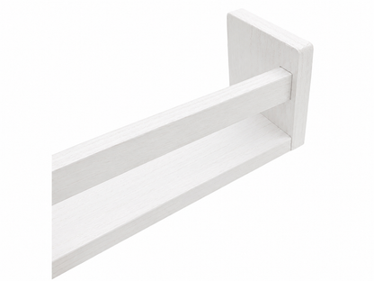 Nursery Floating Book Shelves White Wood 60cm - Set of 2