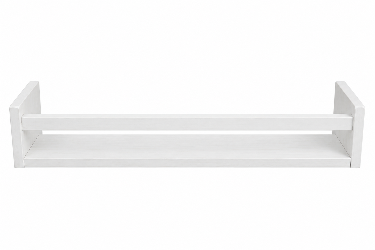 Nursery Floating Book Shelves White Wood 60cm - Set of 2
