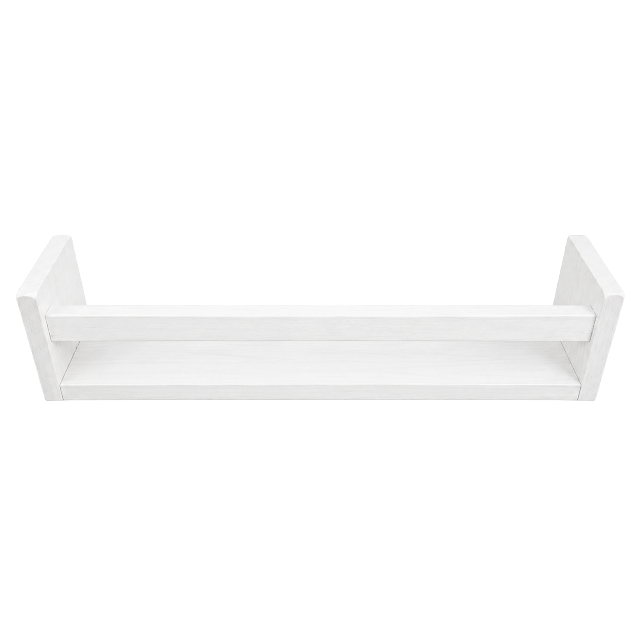 Nursery Floating Book Shelves White Wood 60cm - Set of 2