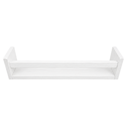 Nursery Floating Book Shelves White Wood 60cm - Set of 2