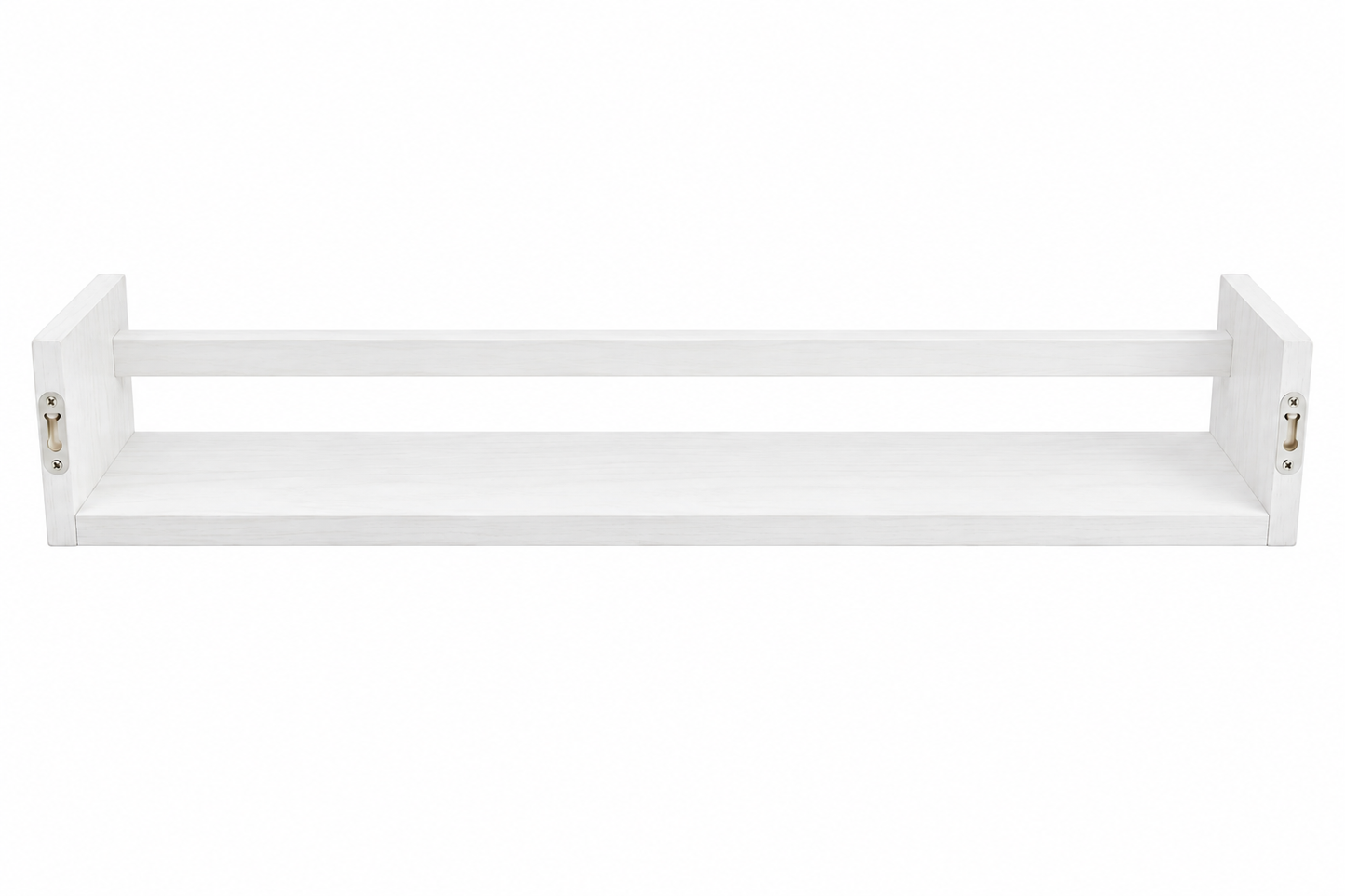 Nursery Floating Book Shelves White Wood 60cm - Set of 2