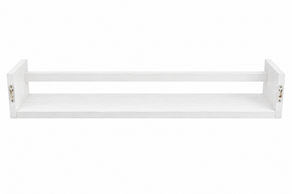 Nursery Floating Book Shelves White Wood 60cm - Set of 2