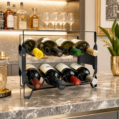 8 Bottle Metal Wine Rack