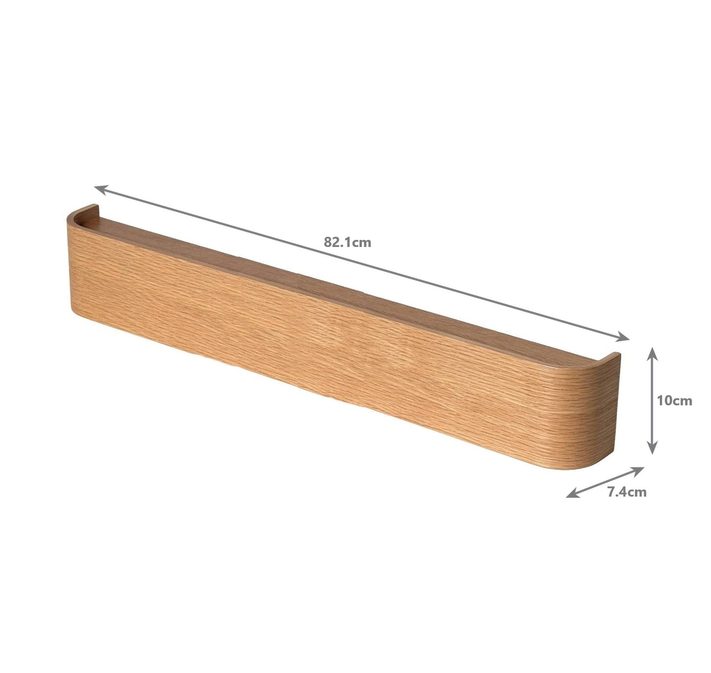 Wall-Mounted Coat Rack with 8 Hidden Hooks - Oak