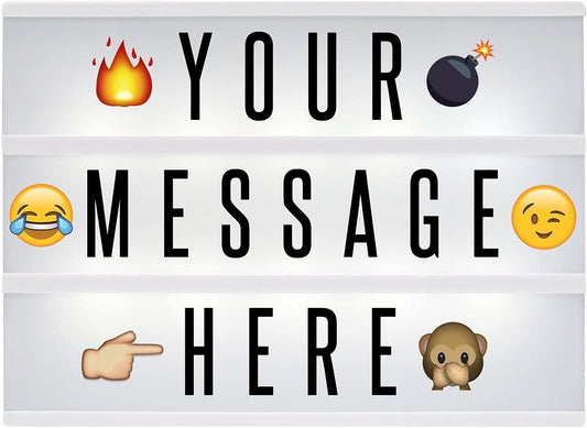A4 Lightbox with 205 Letters & Emoji