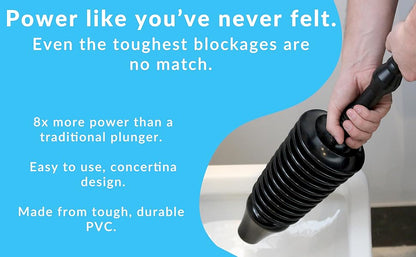 Heavy Duty Flexible Toilet Plunger in Black